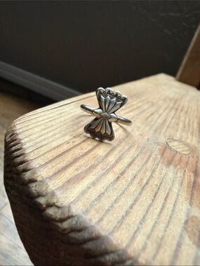 Sterling silver butterfly concho ring!
